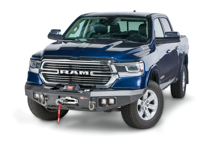 Warn Ascent Front Bumper for Ram 1500 (2019-2024) – Steel, Black, Bolt-On Installation