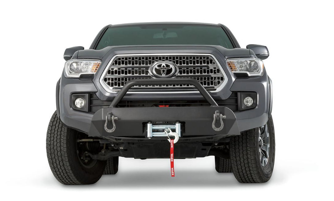 Warn Semi-Hidden Winch Mount Kit for Toyota Tacoma Gen 2 & 2.5 - Powder Coated Steel, Bolt-On Design
