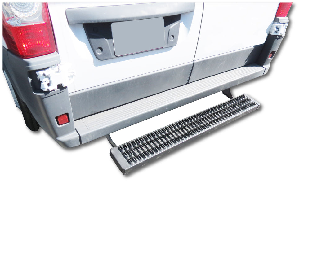 TrailFX ABSV004B Access Step for Rear Bumper Mounting - 53 Inch Matte Titanium Black Aluminum Running Board