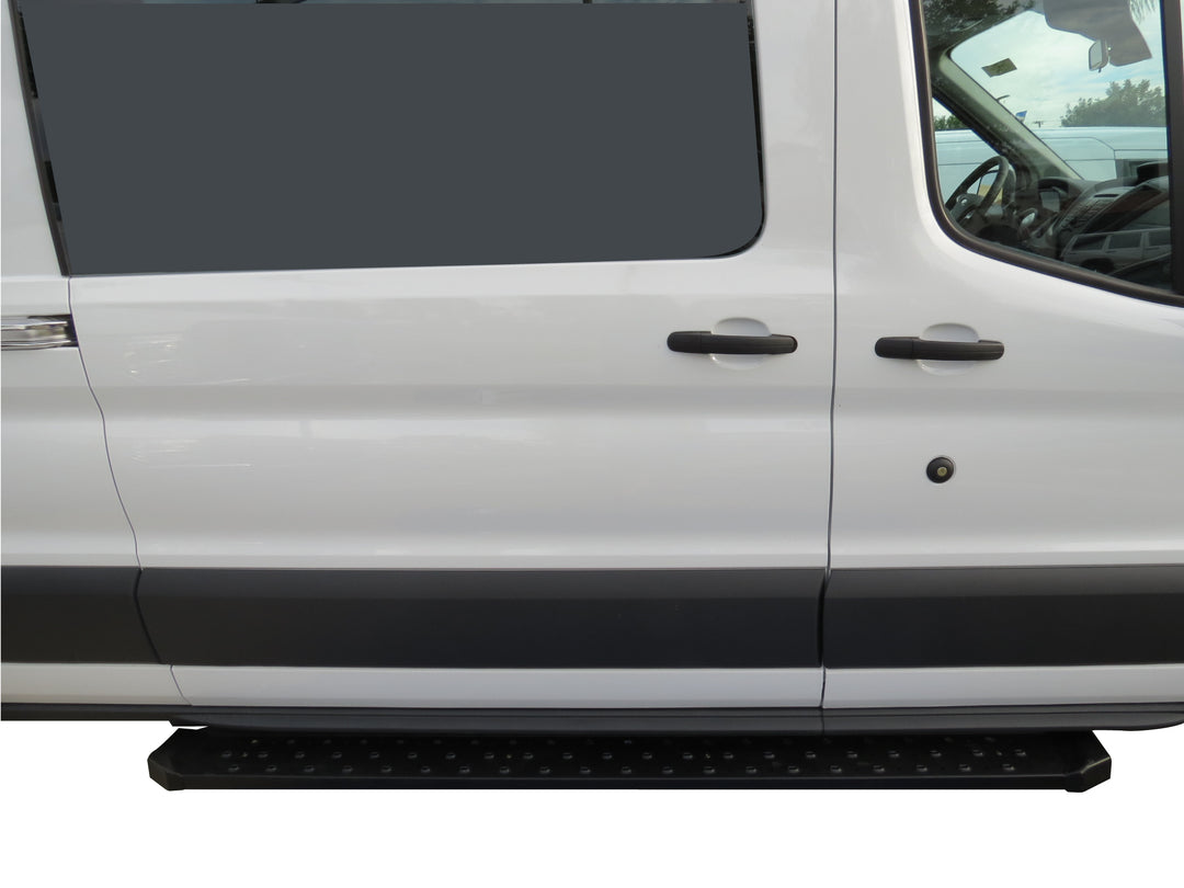 TrailFX RBV05B Steel Running Board for Ram ProMaster 1500-3500, 32 Inch Driver Side & 96 Inch Passenger Side, Matte Black Powder Coated Finish