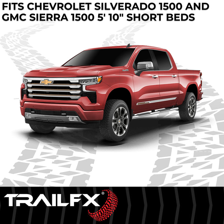 TrailFX 639N Rubber Bed Mat for Chevrolet Silverado and GMC Sierra 1500 (2019-2022)