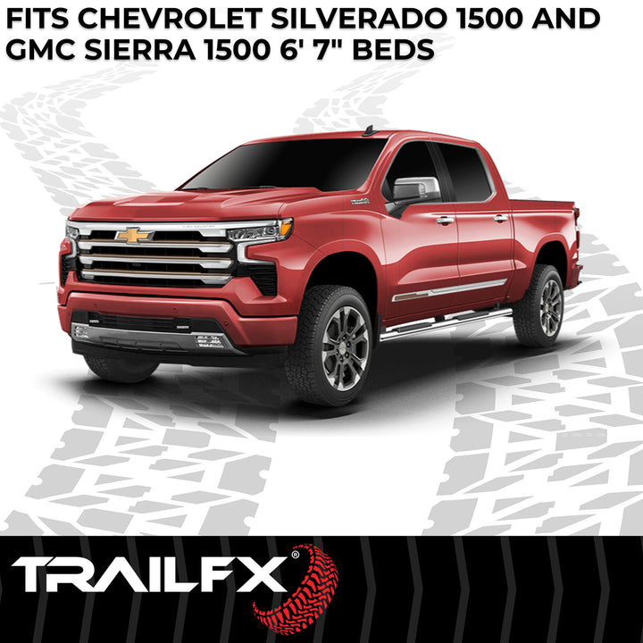 TrailFX 641N Custom Fit Rubber Bed Mat for Chevrolet Silverado and GMC Sierra 1500 (2019-2022)