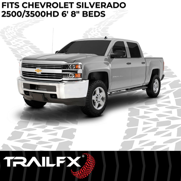 TrailFX 642N Custom Fit Rubber Bed Mat for Chevy Silverado and GMC Sierra 2500HD/3500HD (2020-2022)