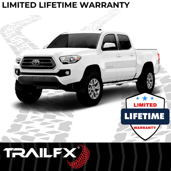 TrailFX Stainless Steel Nerf Bar with Surface Steps for Toyota Tacoma 2024-2025