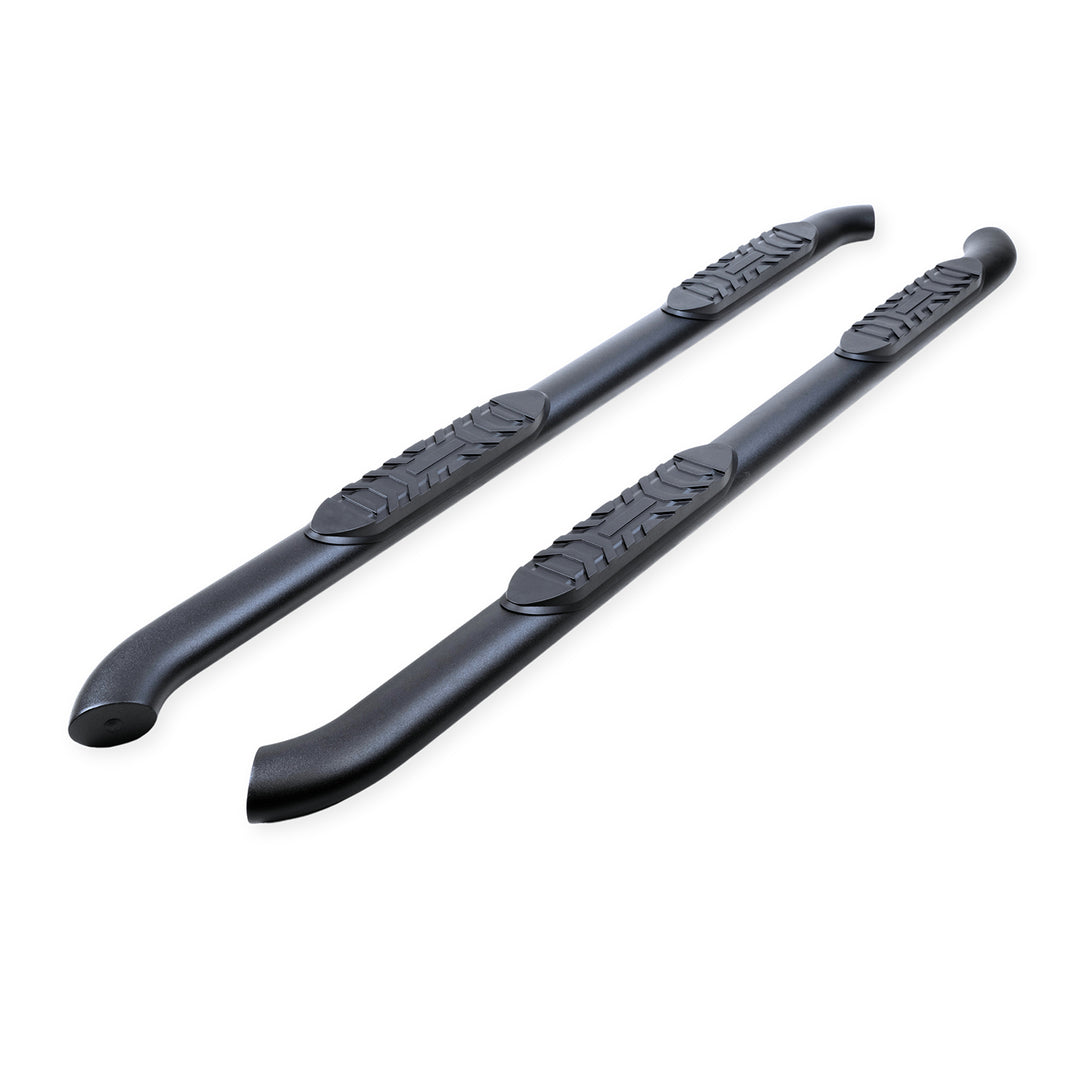 TrailFX A1002B 4 Inch Oval Bent Powder Coated Titanium Black Nerf Bar for Silverado and Sierra