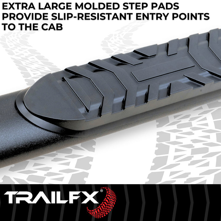 TrailFX A1005B Nerf Bar Side Step with Pads for Ford F-150 and Super Duty Models