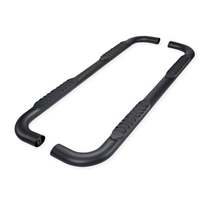 TrailFX Steel Nerf Bar with Mounting Brackets for Ram 1500 (2019-2025), Black Powder Coated, Oval Bent Design