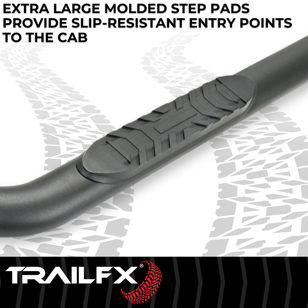 TrailFX A1013B Black Powder Coated Nerf Bar for Ram 1500 (2019-2025)