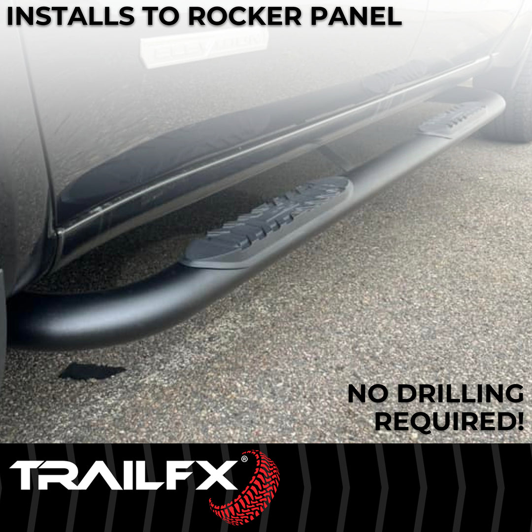 TrailFX A1013B Black Powder Coated Nerf Bar for Ram 1500 (2019-2025)