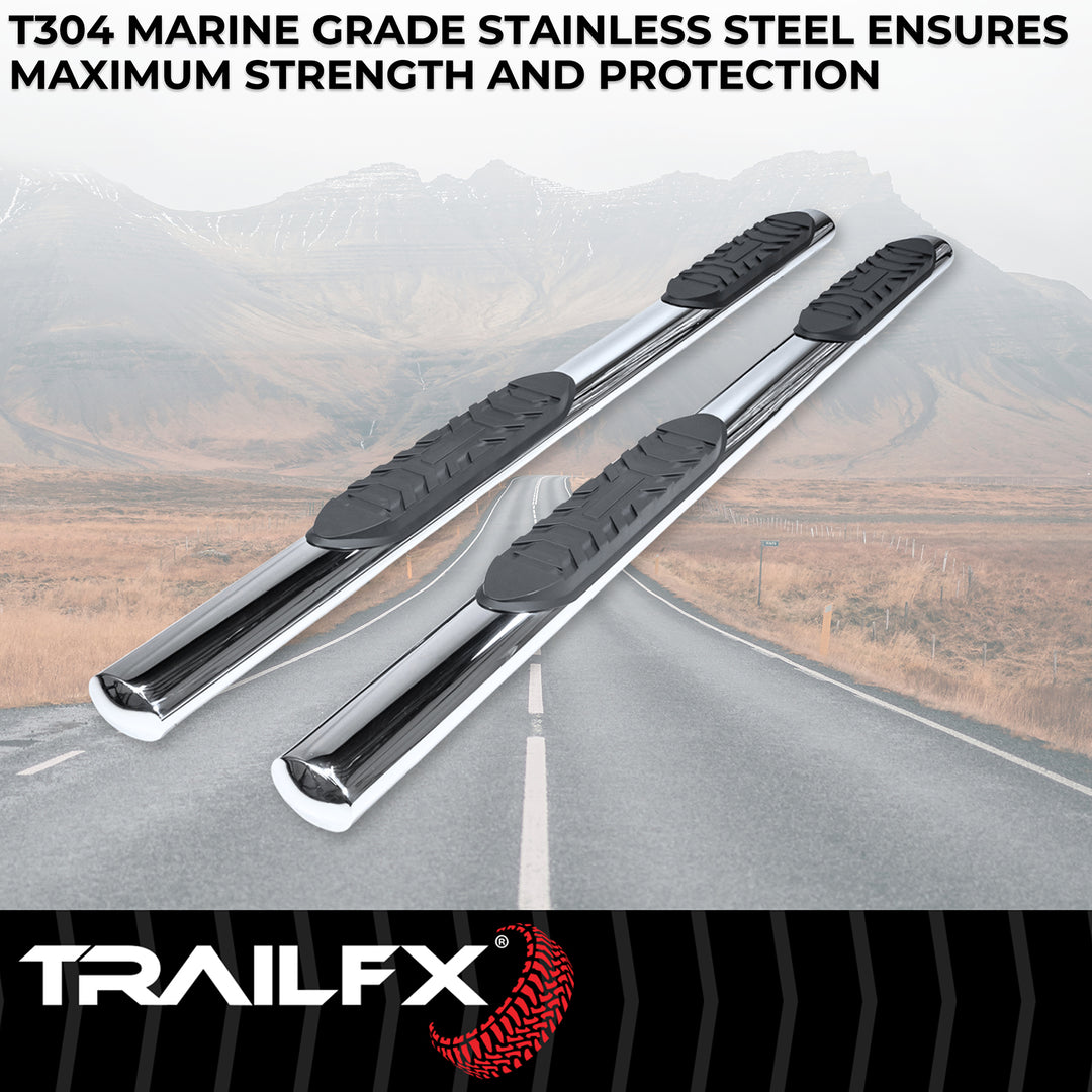 TrailFX A1536S Stainless Steel Oval Straight Nerf Bar for Ram 1500 and Ram 1500 Classic