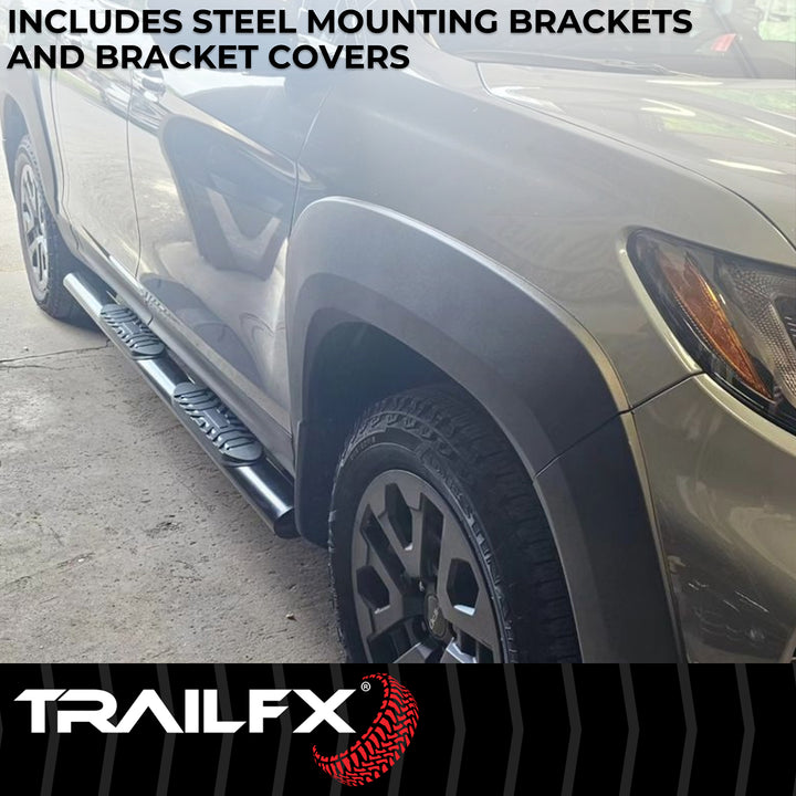 Trail FX Oval Straight Nerf Bar Step Bar for Ram 1500 – Black Powder Coated Steel, 4 Inch Diameter