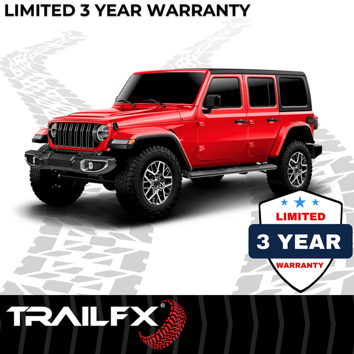 Trail FX A1545T Oval Straight Nerf Bar Step for Jeep Wrangler 2018-2024