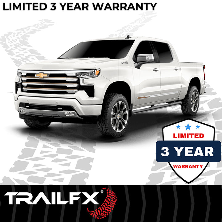 Trail FX A1547B Oval Straight Nerf Bar Step Bar for Silverado and Sierra 1500/2500/3500 HD
