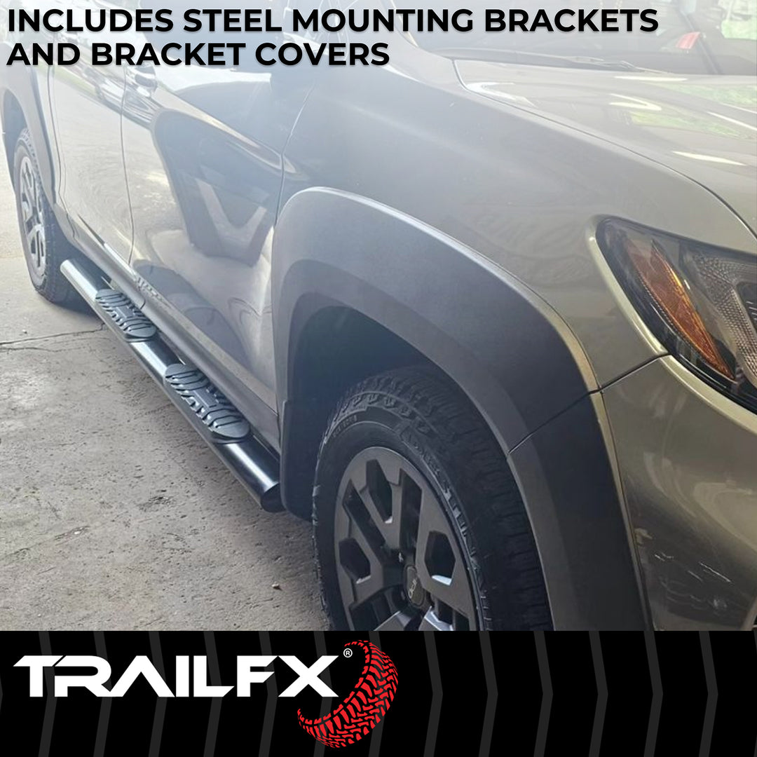 TrailFX A1551B Black Powder Coated Steel Nerf Bar for Silverado and Sierra 1500/2500/3500 HD (2019-2021)