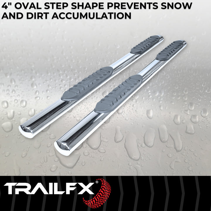 TrailFX Stainless Steel Nerf Bar with Surface Steps for Jeep Gladiator (A1553S)