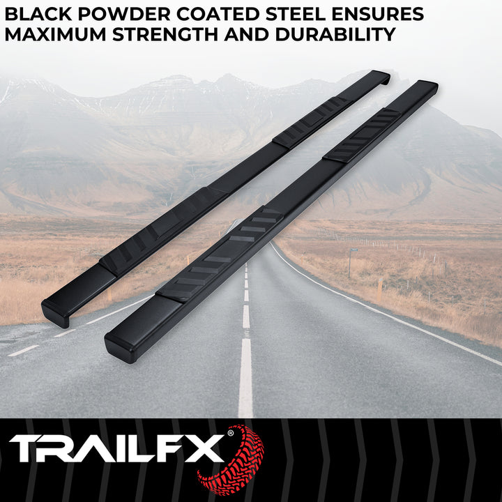 TrailFX A4005B Trapezoidal Steel Side Step Bar for Ford Super Duty Trucks