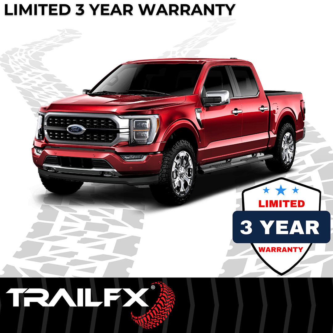 TrailFX A7013B 5 Inch Oval Steel Nerf Bar Side Step for Ford F-150 2009-2014