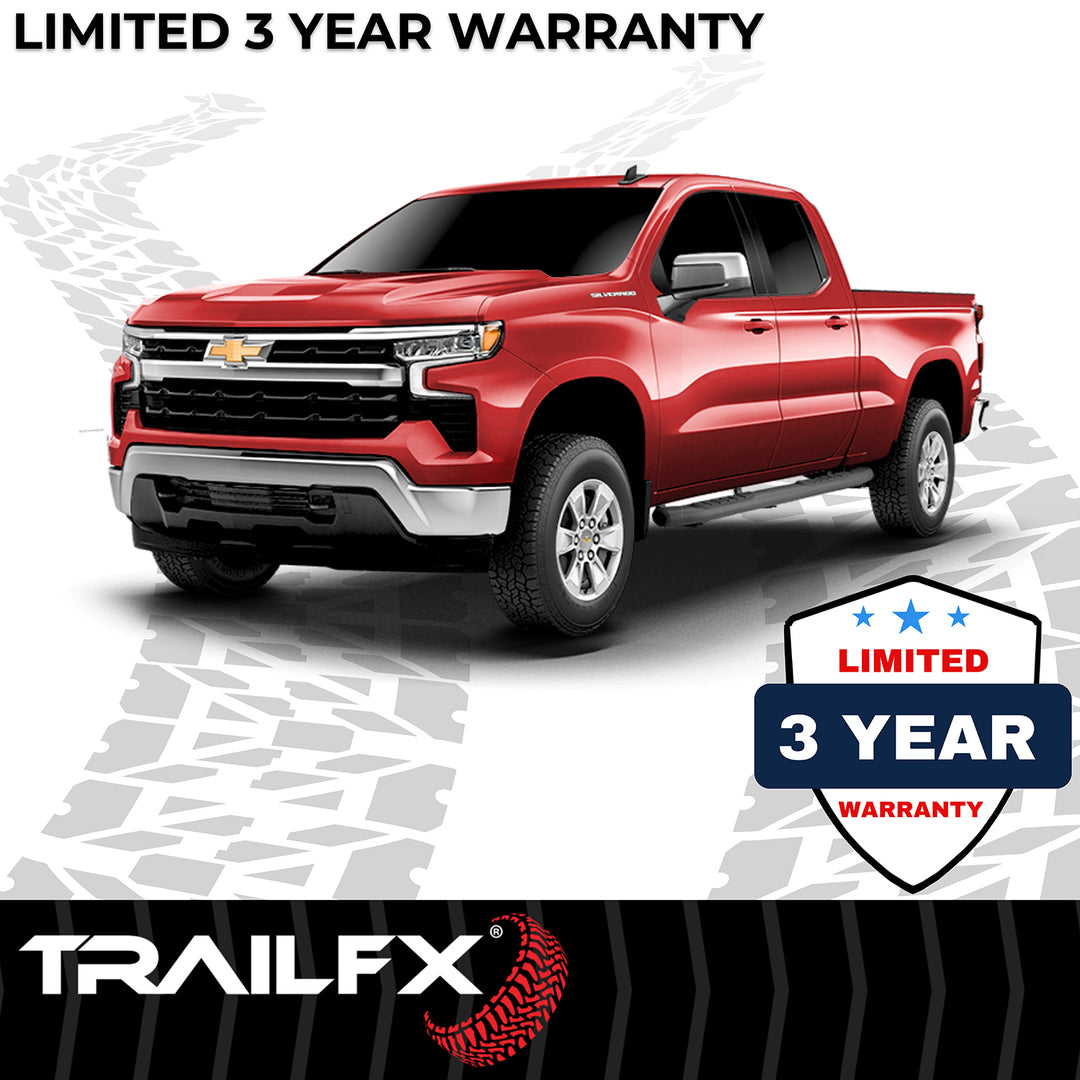 TrailFX A7066B 5 Inch Oval Bent Black Powder Coated Steel Side Step Bar for Silverado and Sierra 2012-2013