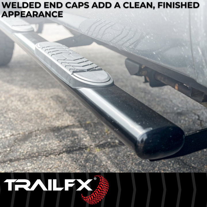 TrailFX A8255B Black Powder Coated Steel Nerf Bar for Chevrolet Silverado & GMC Sierra 1500