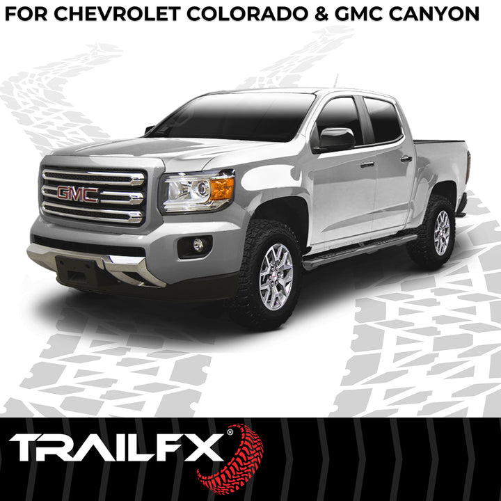 TrailFX A4 Series Black Powder Coated Hexagonal Nerf Bar for Chevrolet Colorado and GMC Canyon