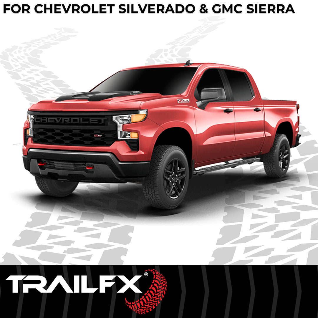 TrailFX A4 Series Nerf Bar for Chevy Silverado and GMC Sierra (Part Number AL4003B)