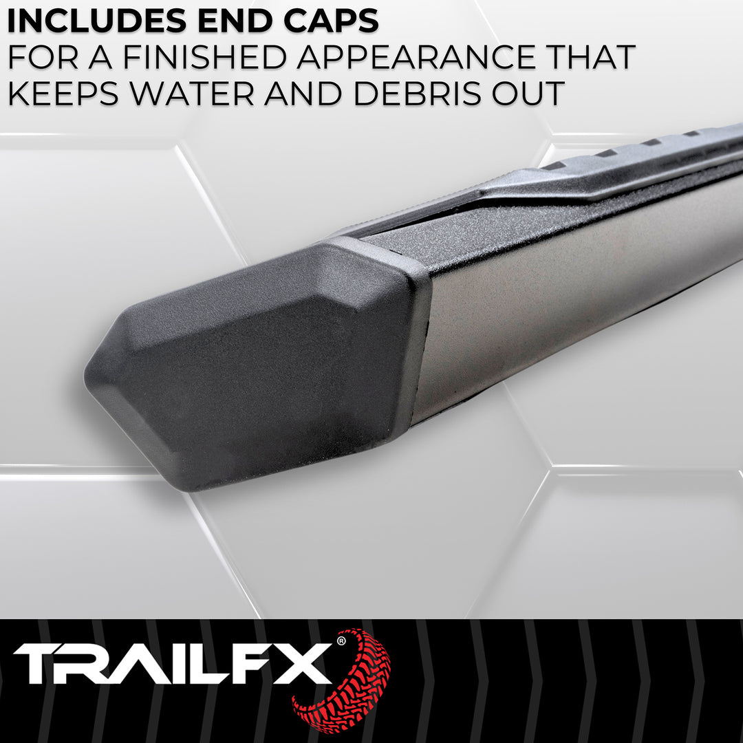 TrailFX A4 Series Nerf Bar for Chevrolet Silverado and GMC Sierra 1500-3500 HD (Part Number: AL4004B)