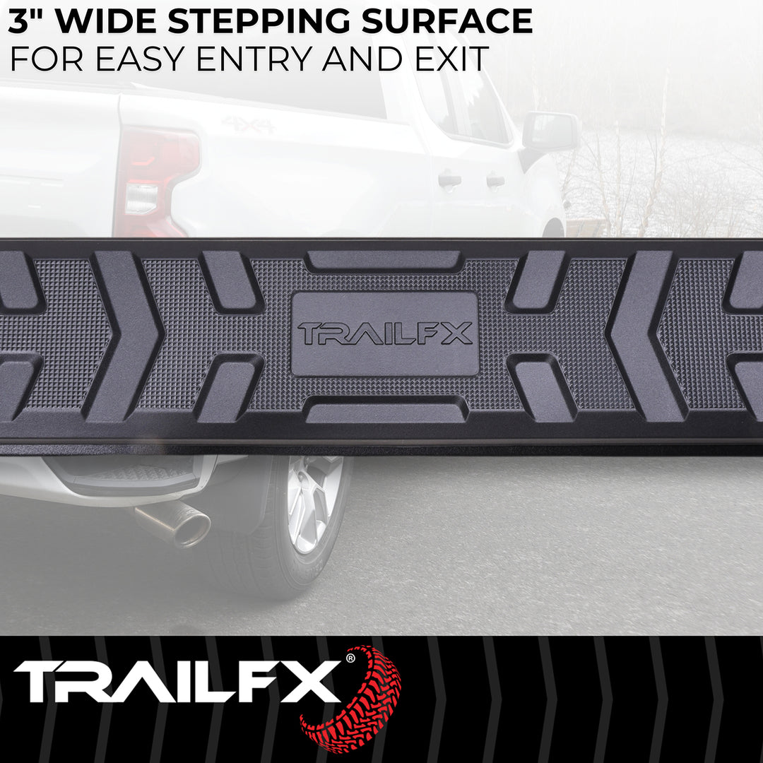 TrailFX A4 Series Hexagonal Nerf Bar for Silverado and Sierra 1500, 2500 HD, 3500 HD