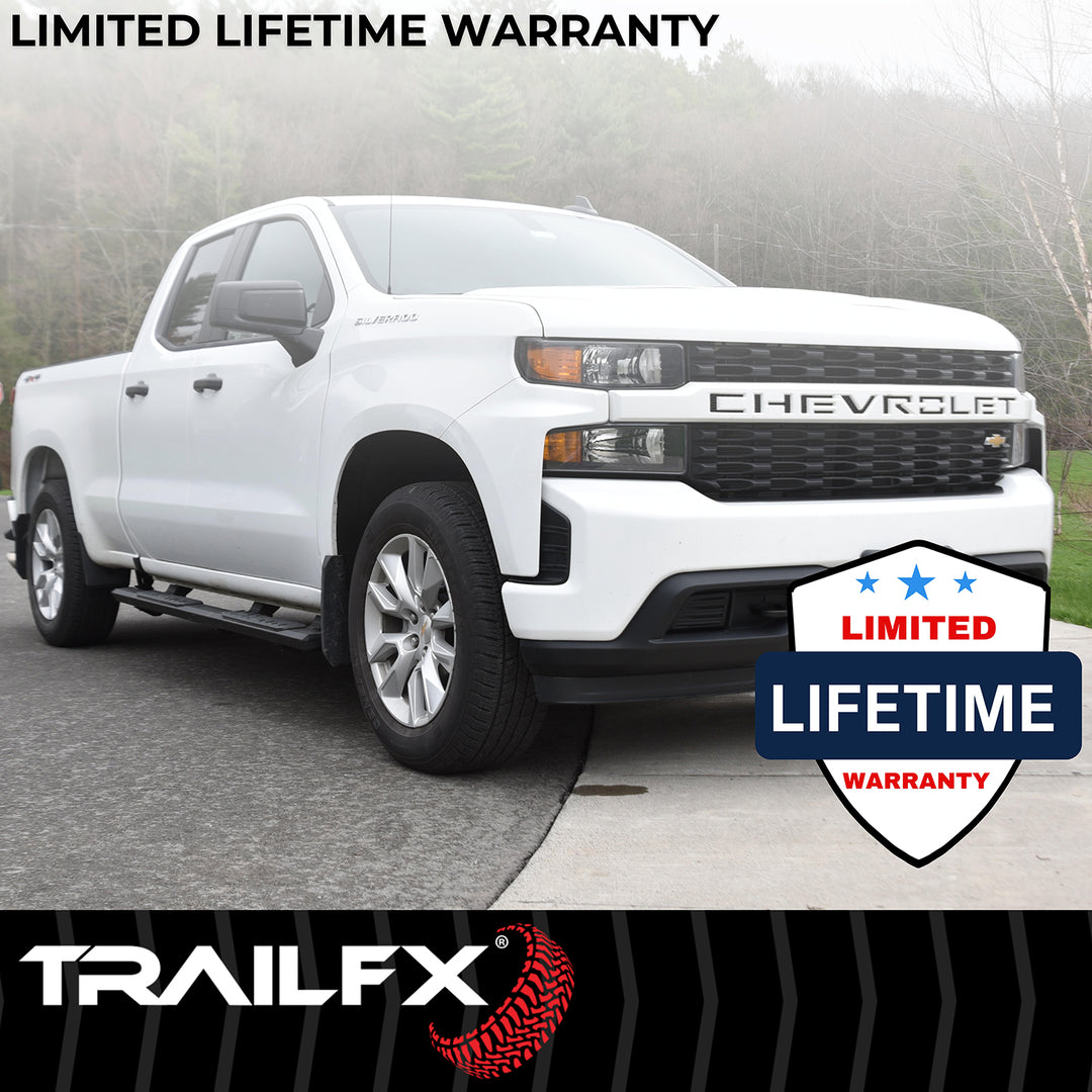 TrailFX A4 Series Hexagonal Nerf Bar for Silverado and Sierra 1500, 2500 HD, 3500 HD