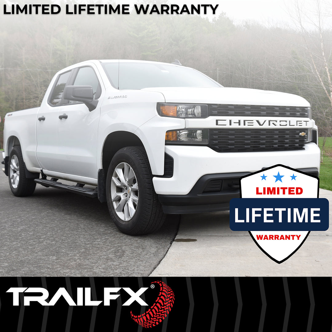 TrailFX A4 Series Black Hexagonal Aluminum Nerf Bar for Ram 1500, 2500, 3500 (Part No. AL4009B)