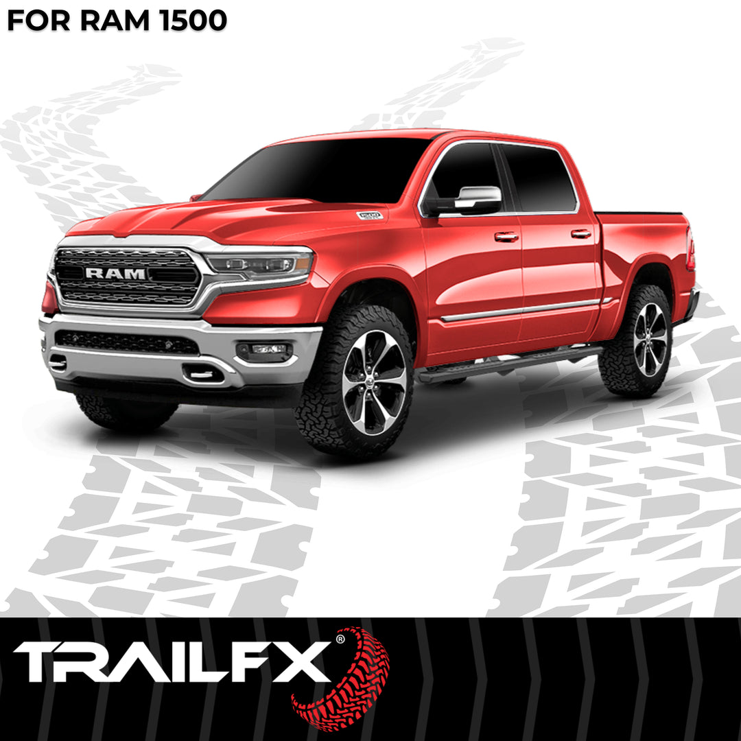TrailFX A4 Series Black Powder Coated Aluminum Nerf Bar for Ram 1500 (2019-2025)