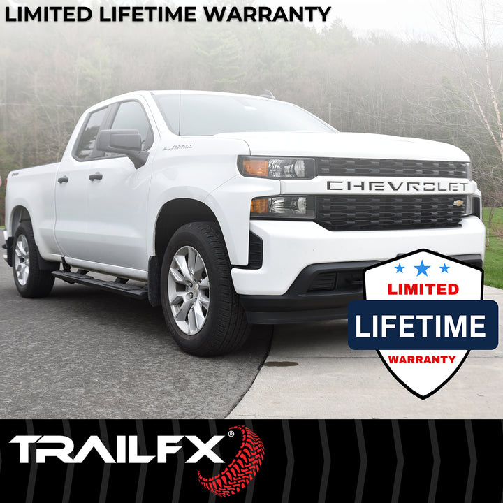 TrailFX A4 Series Black Powder Coated Hexagonal Nerf Bar for Ford F-150 and Super Duty Models