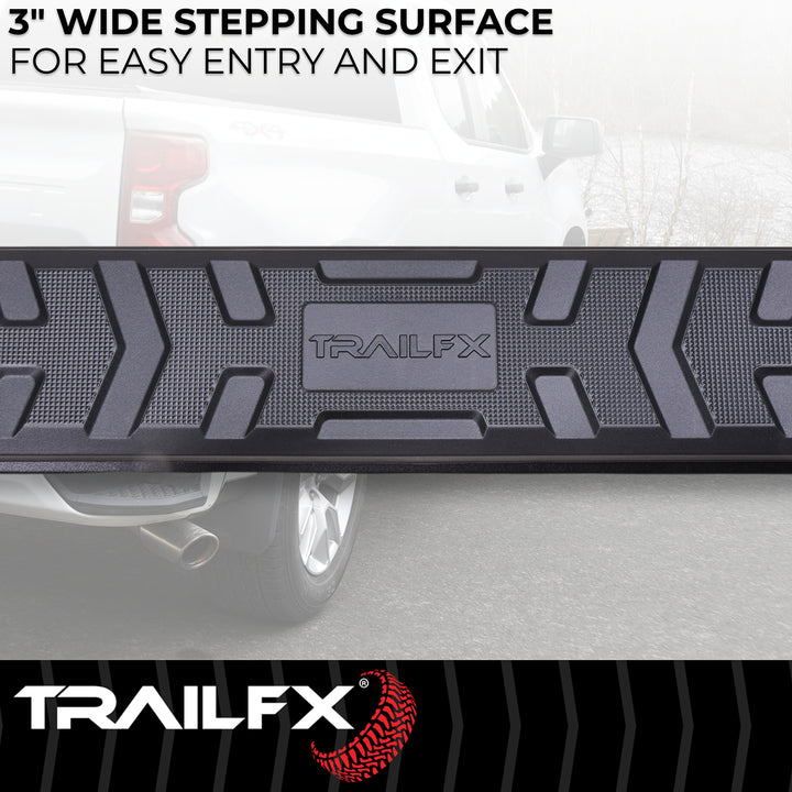 TrailFX A4 Series Black Powder Coated Hexagonal Nerf Bar for Ford F-150 and Super Duty Models