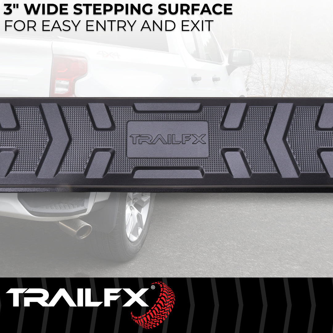 TrailFX A4 Series Black Powder Coated Nerf Bar for Toyota Tacoma 2012-2021