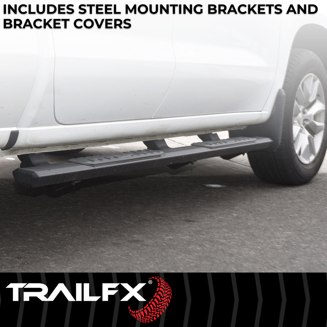 TrailFX A4 Series 4-1/2 Inch Hexagonal Rocker Panel Mount Nerf Bar for Ford Ranger