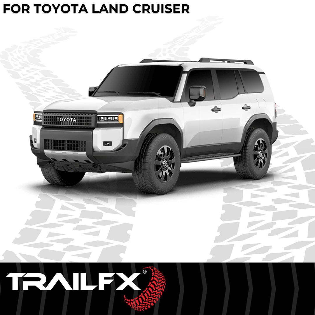 TrailFX A4 Series 4-1/2 Inch Hexagonal Rocker Panel Mount Step Nerf Bar for Toyota Land Cruiser