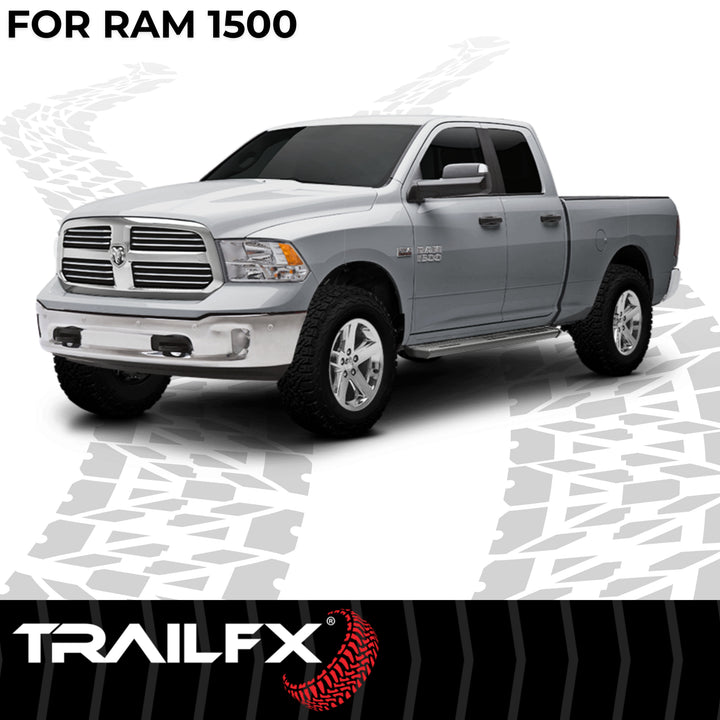 TrailFX AL6010B Matte Black Aluminum Rocker Panel Running Boards for Ram 1500/1500 Classic