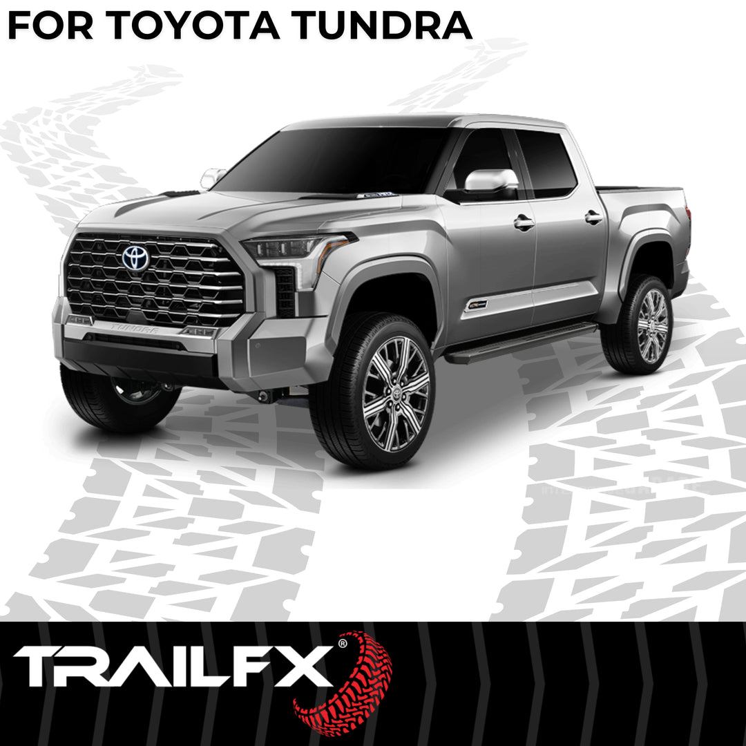 TrailFX AL6016B Matte Black Aluminum Running Boards for Toyota Tundra (2022-2025)