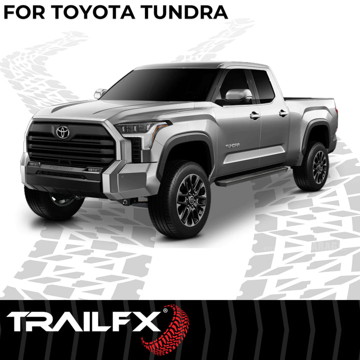 TrailFX AL6017B Matte Black Aluminum Running Board for Toyota Tundra (2022-2025)