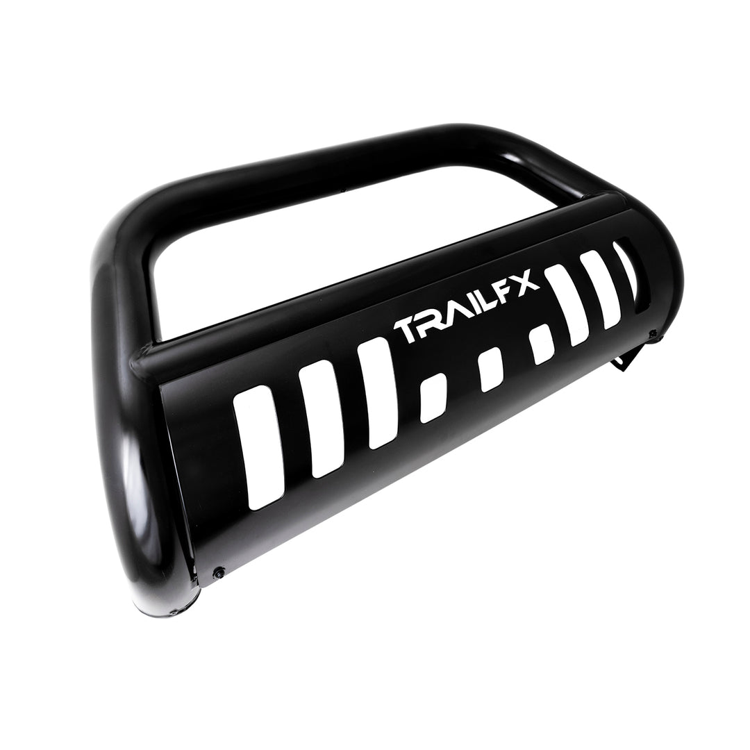 TrailFX Black Steel 3-Inch Bullbar with Skid Plate for Toyota Tacoma 2016-2023