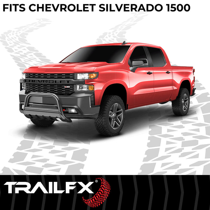 Trail FX Black Powder Coated Steel Bull Bar for Chevrolet Silverado 1500 (Part B0036B)