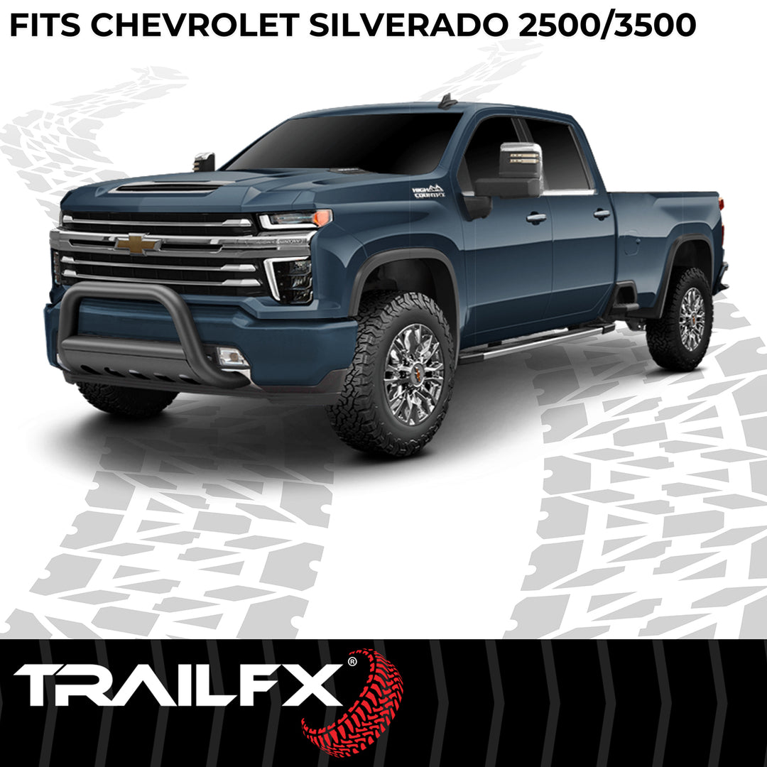 TrailFX 3 Inch Tubular Bull Bar for Chevrolet Silverado 2500 HD & 3500 HD 2020-2024