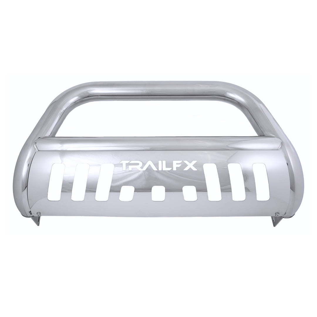 TrailFX Stainless Steel 3 Inch Bull Bar for Silverado 2500/3500 HD – Polished Finish with Mounting Hardware