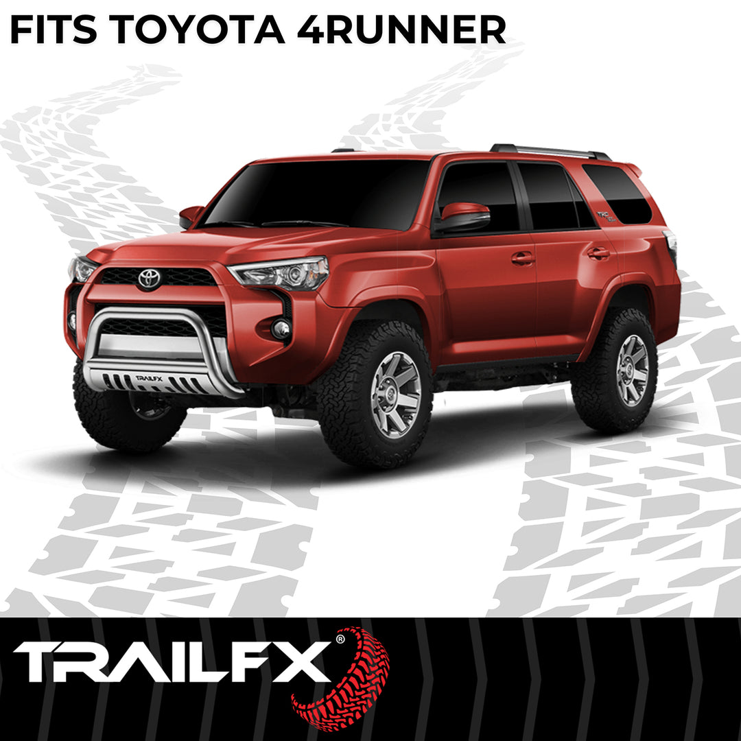 TrailFX Polished Stainless Steel 3 Inch Tubular Bull Bar for Toyota 4Runner (2012-2021)