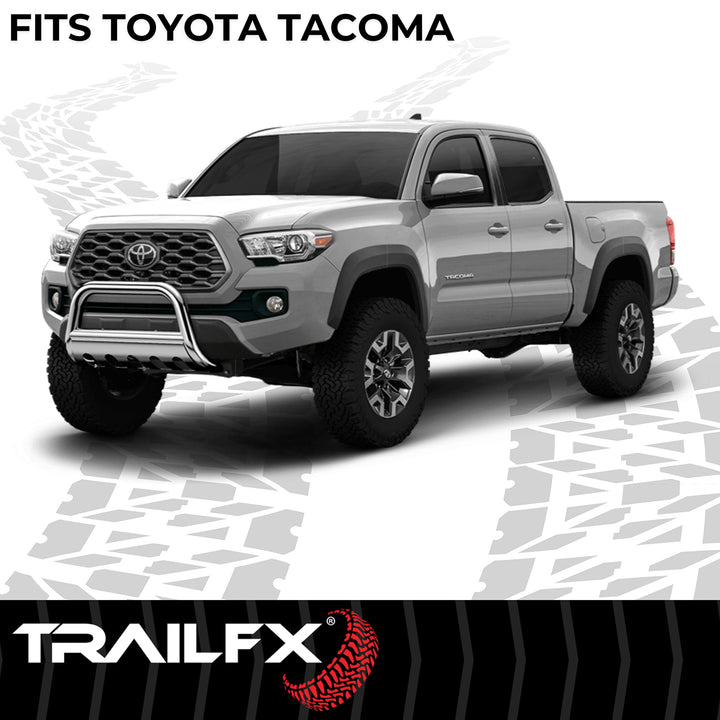 TrailFX Polished Stainless Steel 3-Inch Bull Bar for Toyota Tacoma 2024-2025