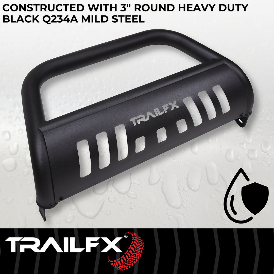 TrailFX 3 Inch Mandrel-Bent Steel Bull Bar with Light Mounts for Toyota Tacoma 2024-2025