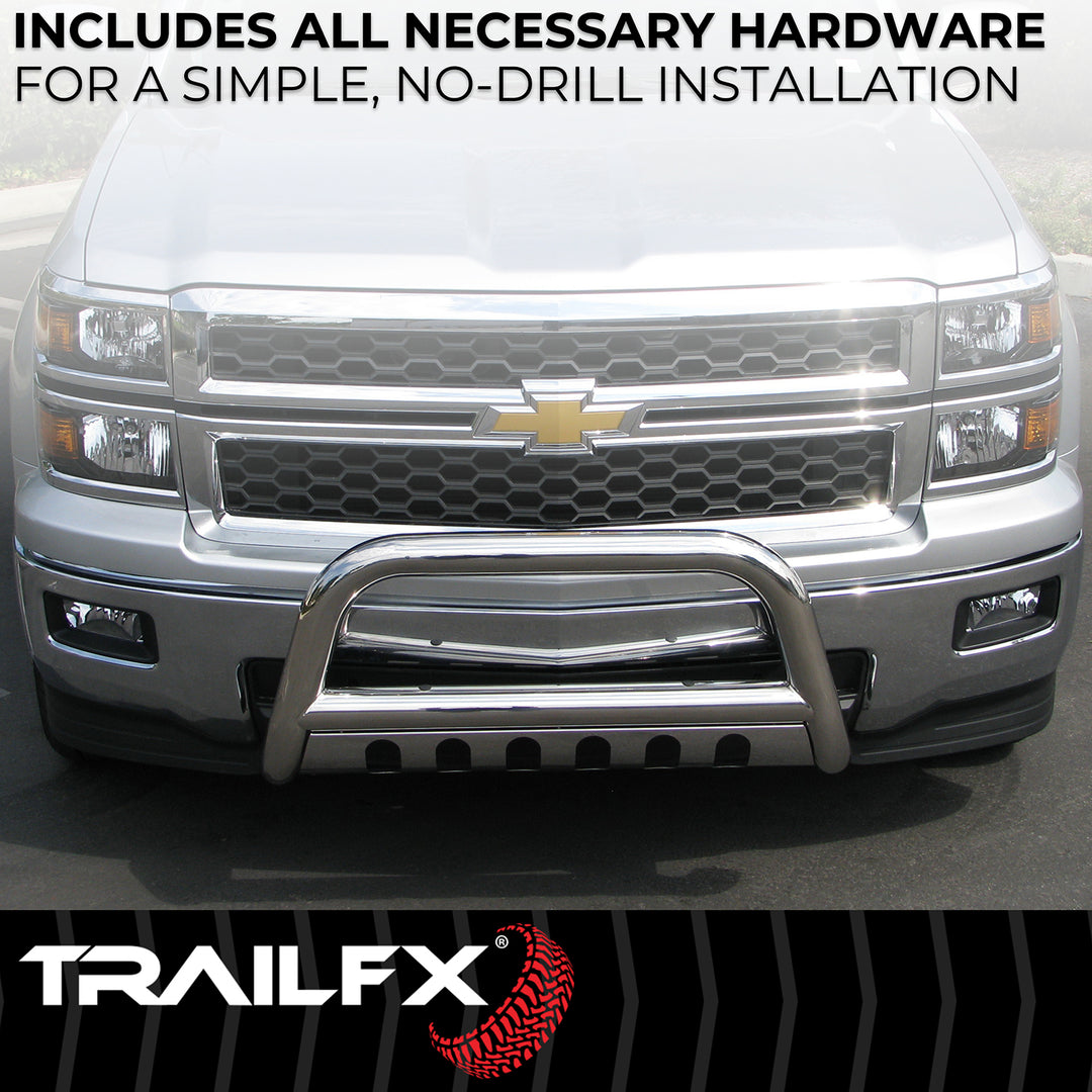 TrailFX 3 Inch Polished Stainless Steel Bull Bar for Toyota Land Cruiser (2024-2025)