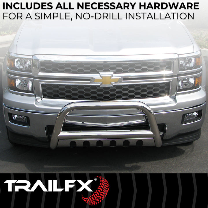 TrailFX 3 Inch Polished Stainless Steel Bull Bar for Toyota Land Cruiser (2024-2025)