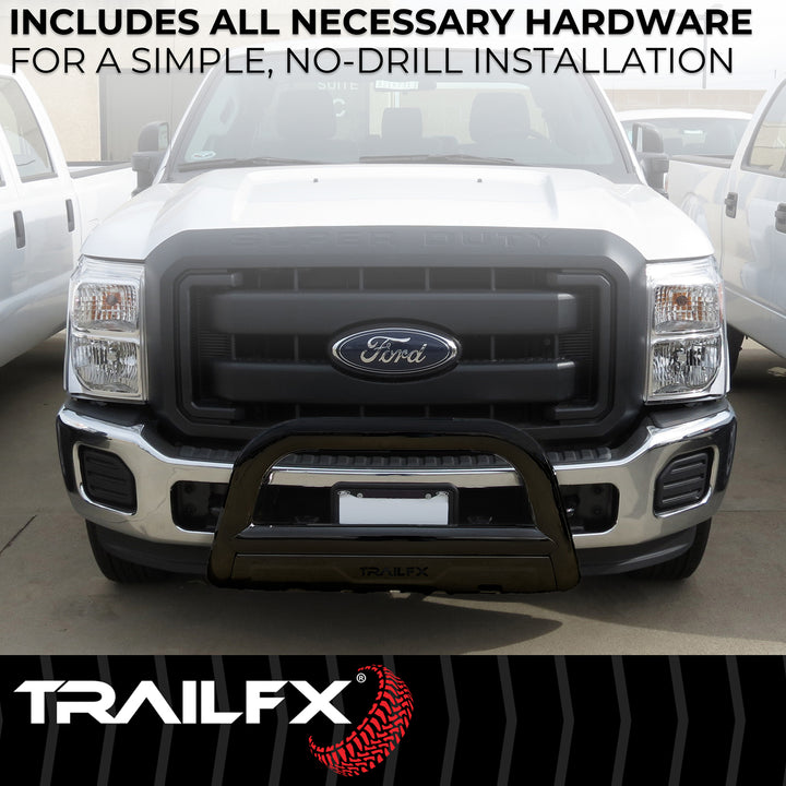 TrailFX 3 Inch Diameter Powder Coated Titanium Black Steel Bull Bar for Toyota Land Cruiser 2024-2025