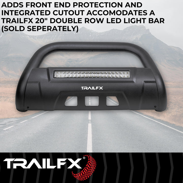 TrailFX B1614T Black Matte Powder Coated Bull Bar for Toyota Tundra (2022-2024)