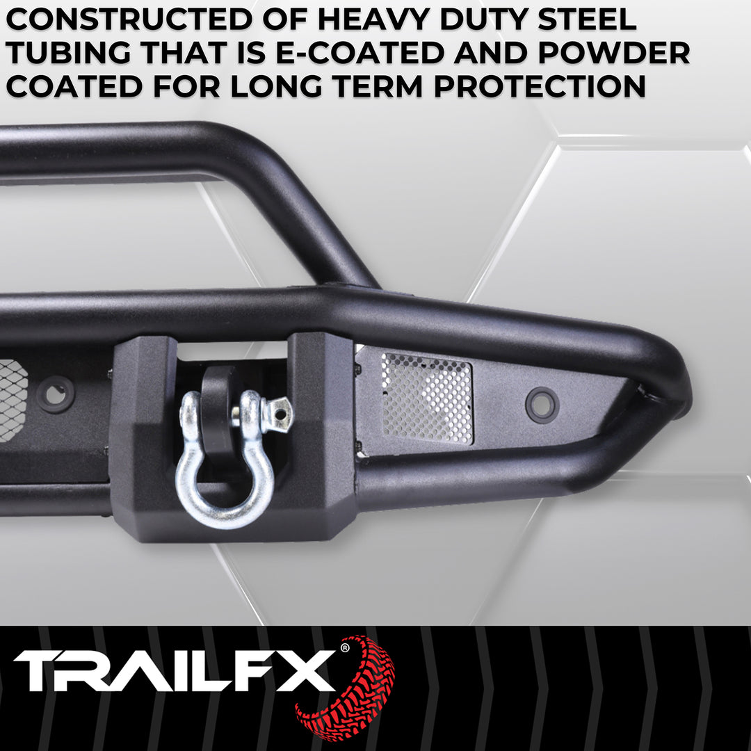 TrailFX One Piece TrailFX BR001T Matte Black Front Bumper for Ford Bronco